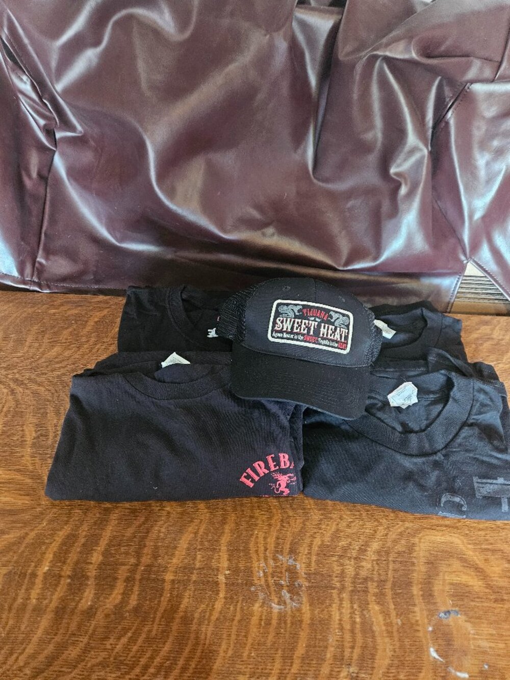 Four Mens Size T-shirts and ball cap
